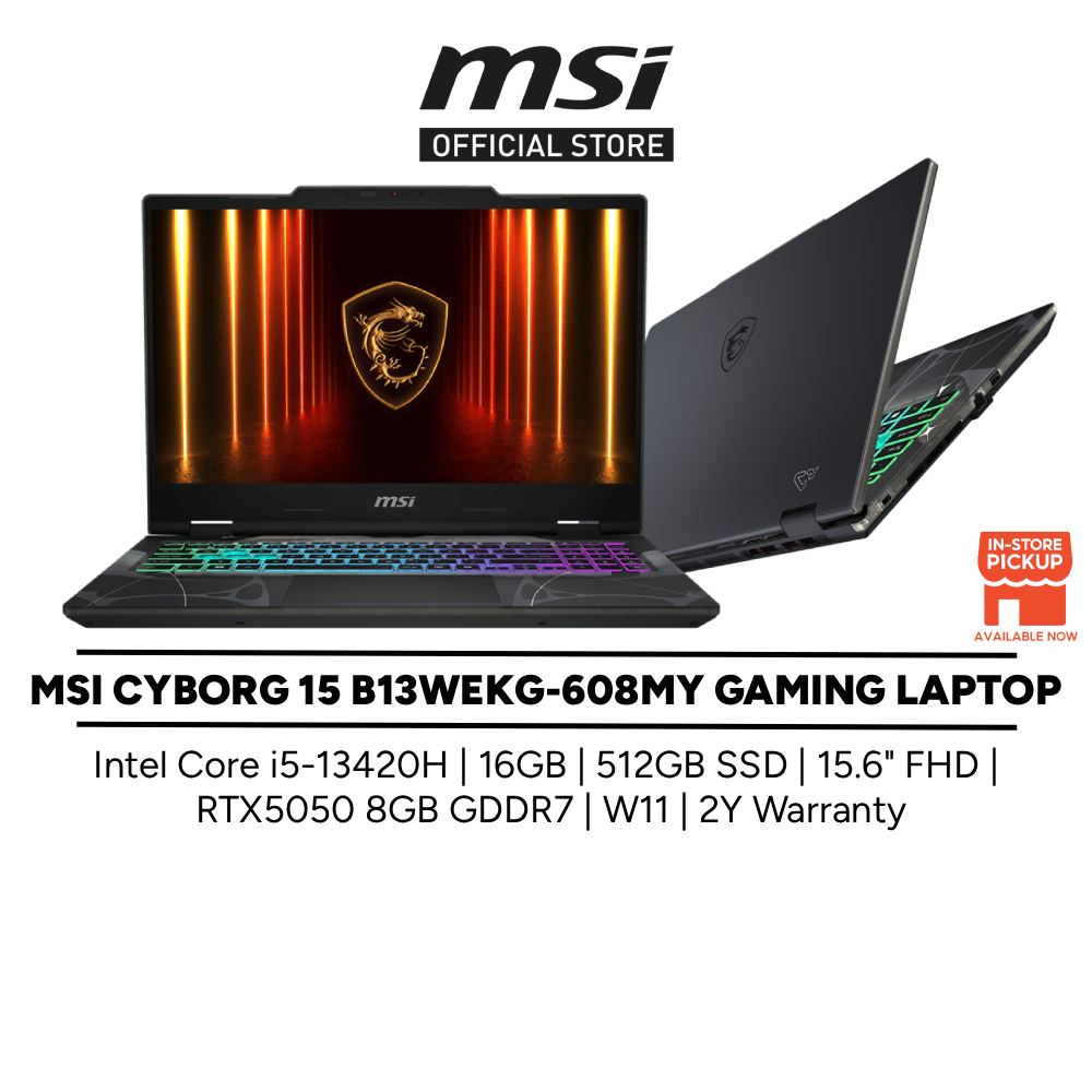 MSI Cyborg 15 B13WEKG-608MY (i5-13420H/16GB/512GB/15.6'' FHD (1920x1080 ...