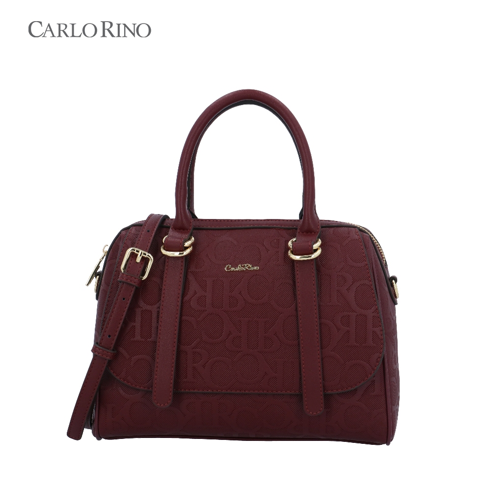 Carlo Rino CR Mute Muse Top Handle Bag Maroon, Beg Tangan Premium ...
