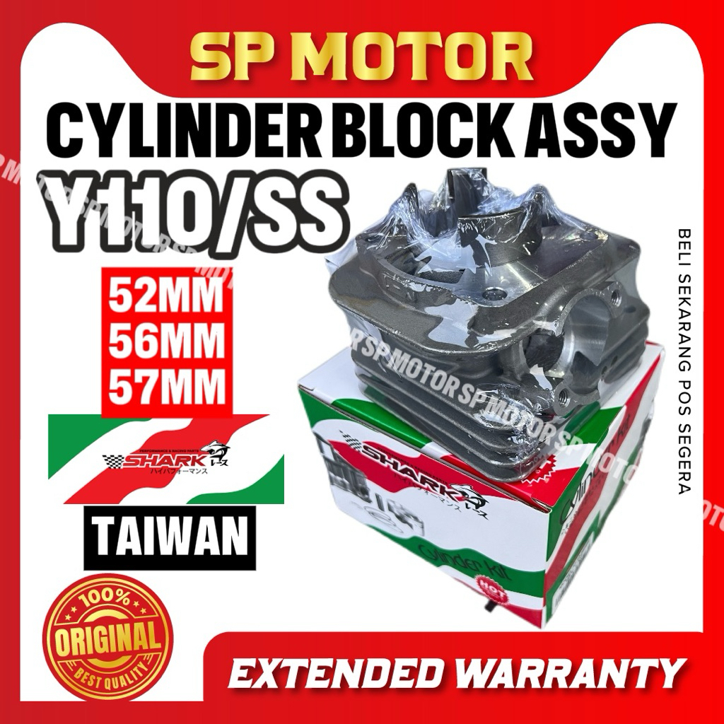 SHARK RACING BLOCK SET YAMAHA Y110 SS110 SS2 SS-TWO Y110SS 52MM 56MM ...
