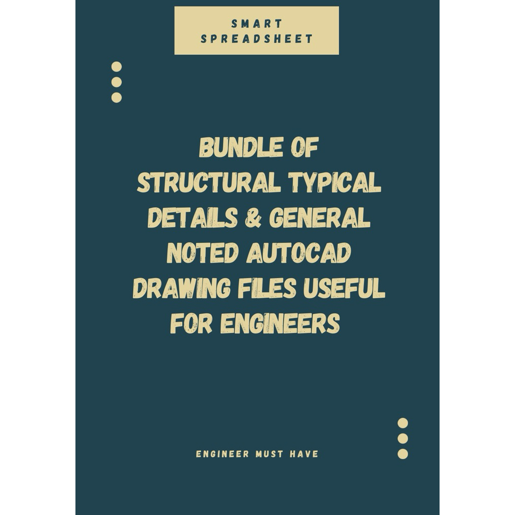 Bundle of structural typical details & General noted Autocad drawing ...