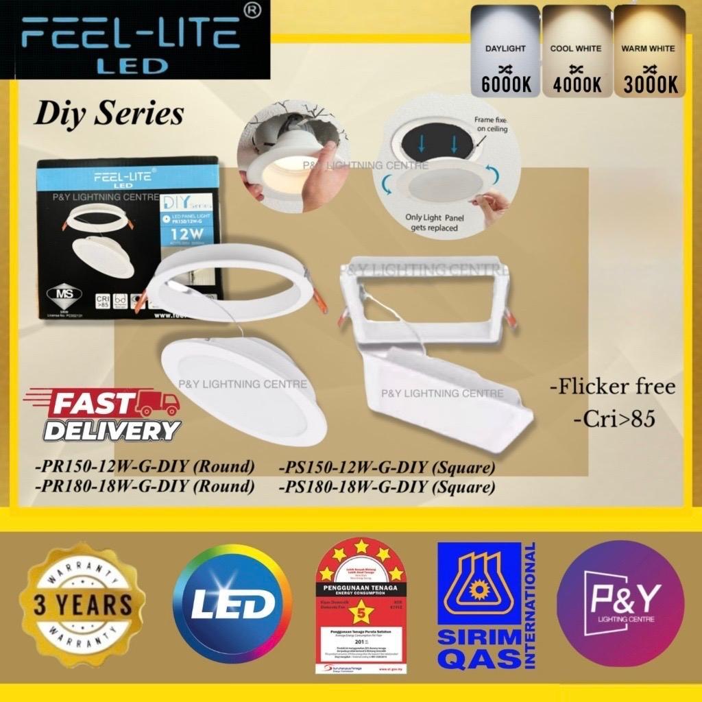Feel Lite LED Downlight PR/PS DIY Nylon Series With SIRIM Approval 12W ...