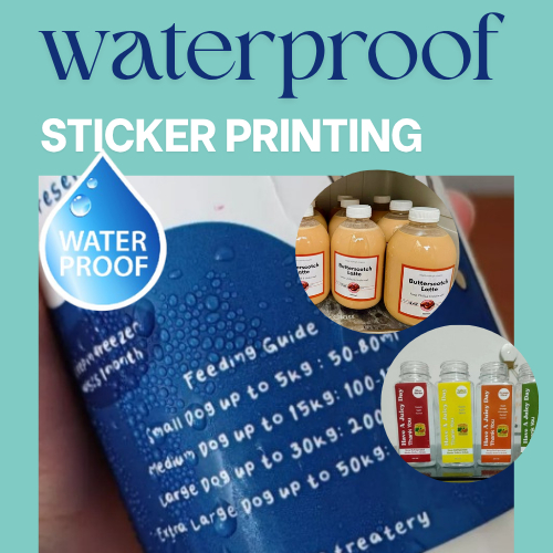 Waterproof Sticker/ Stiker Label Cetak Print/ Sticker Botol/ Stiker ...