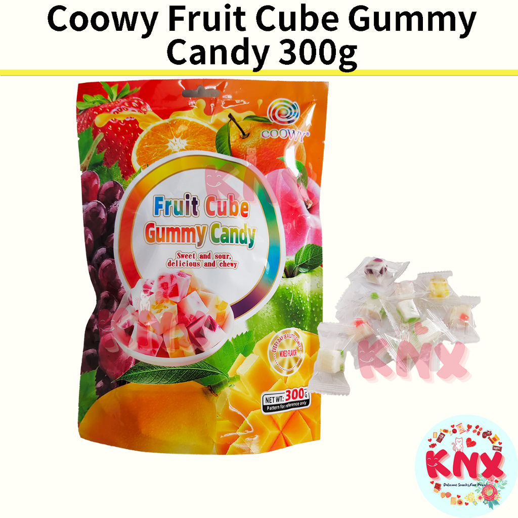 Coowy Fruit Cube Gummy Candy 300g | Shopee Malaysia