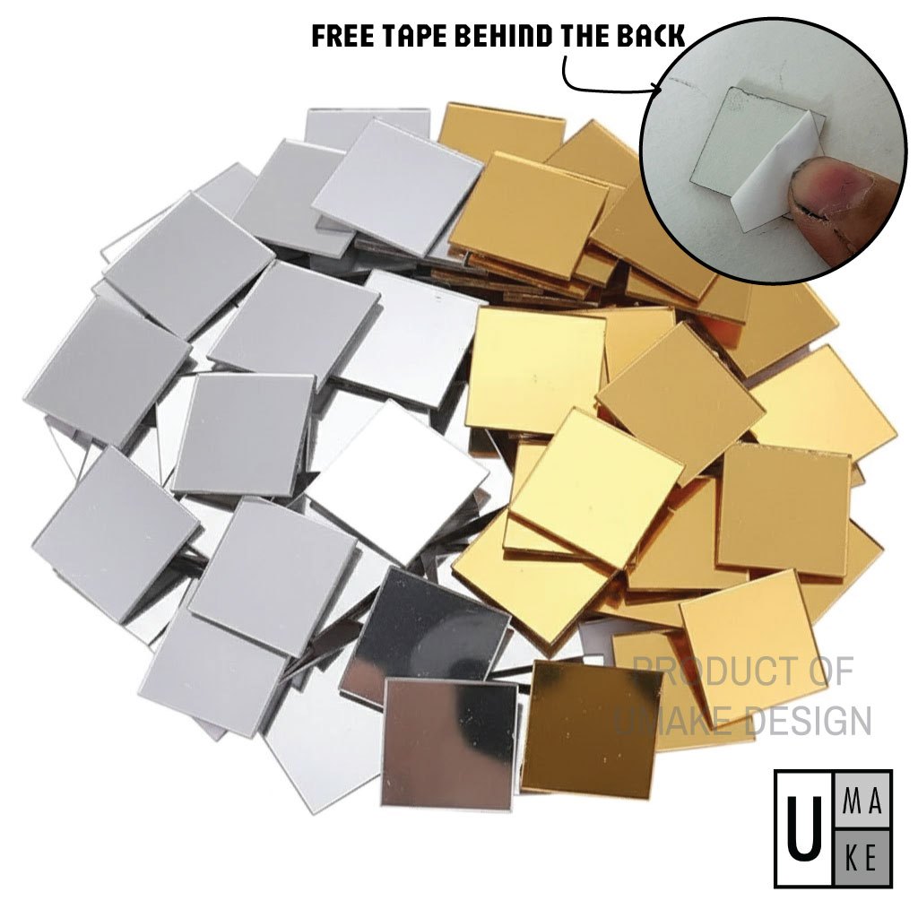 HOT ITEM 🔥 DIY STICKER CERMIN PETAK 3D KECIL / ACRYLIC SQUARE MIRROR ...