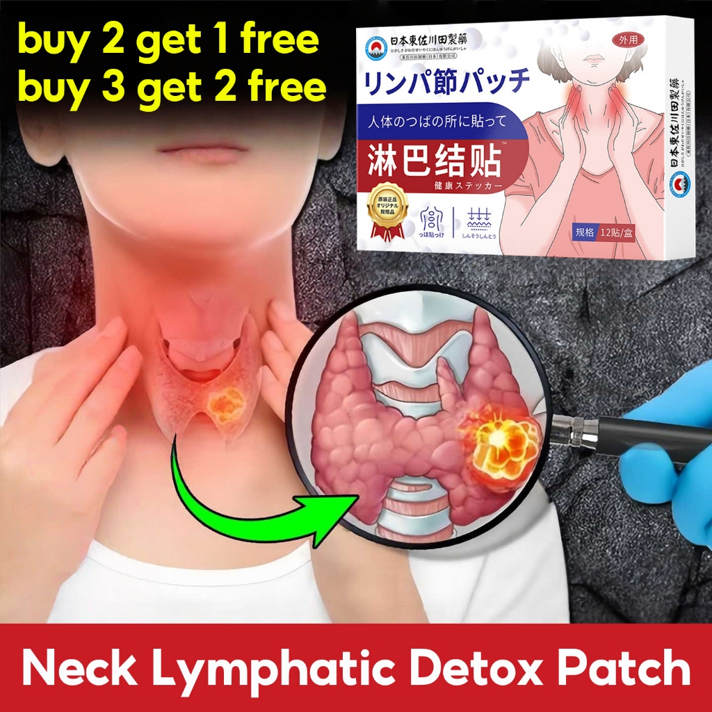 Neck Lymphatic Detox Patch 12PCS/Box Thyroid Plaster Pain Reliever Anti ...