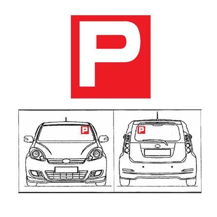 P License Window Sticker For Car 1 set (2pcs) | Shopee Malaysia