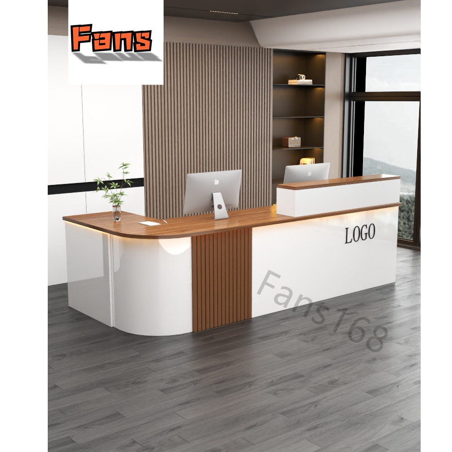 L-Shape Counter Kaunter Reception Front Desk Multi Storage Large ...