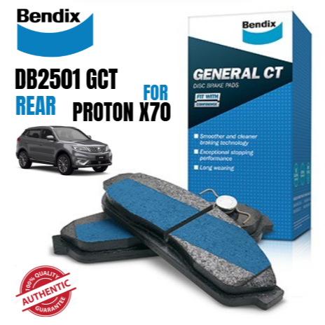 ORIGINAL Bendix DB2501GCT - Rear Brake Pads for Proton X70 (1 set 4 pcs ...