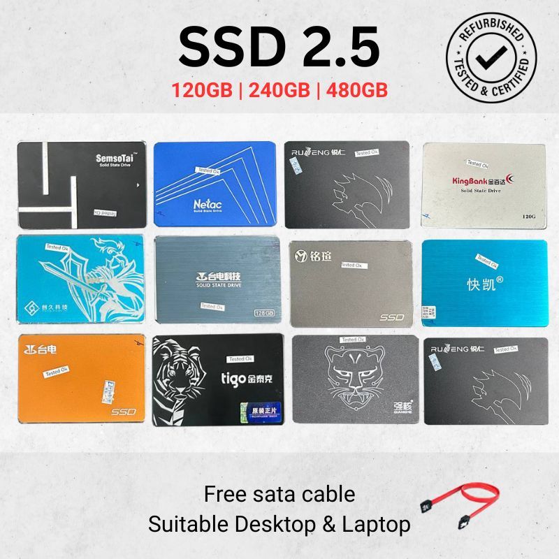 [Local Stock] Used SSD 2.5