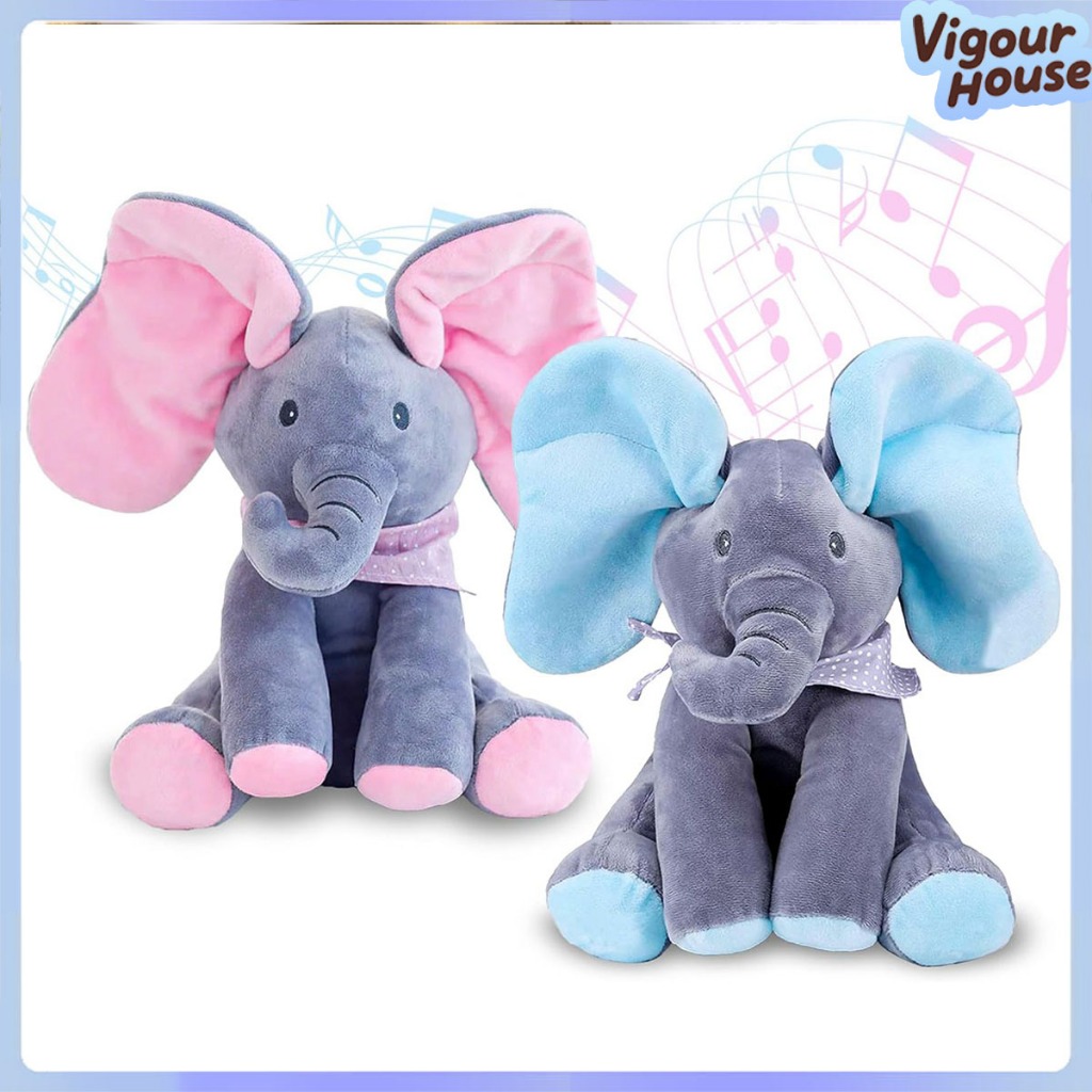 Electric Stuffed Elephant Animated Elephant Toys Plush Singing Elephant ...