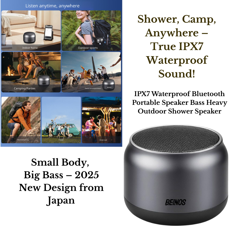 IPX7 Waterproof Bluetooth Portable Speaker Bass Heavy Outdoor Shower ...