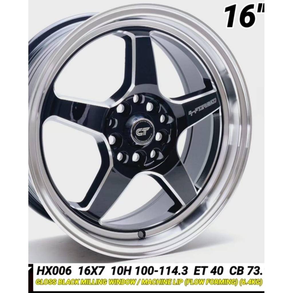 新New Sport Rim 16 Inch Rm1600 4Pc Wish Exora PREVE Civic Altis Serena ...