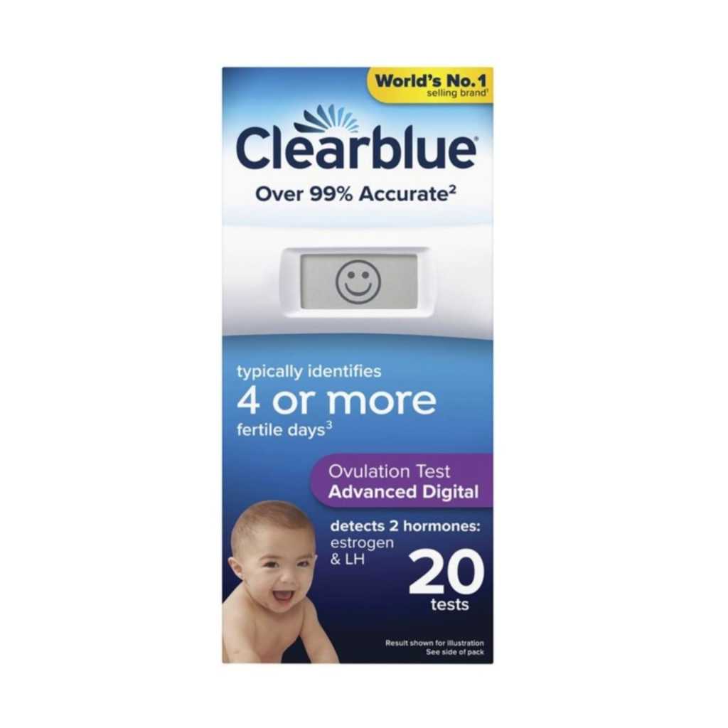 Clearblue Advanced Digital Ovulation Kit Test (Dual Hormone) 20 Pack ...