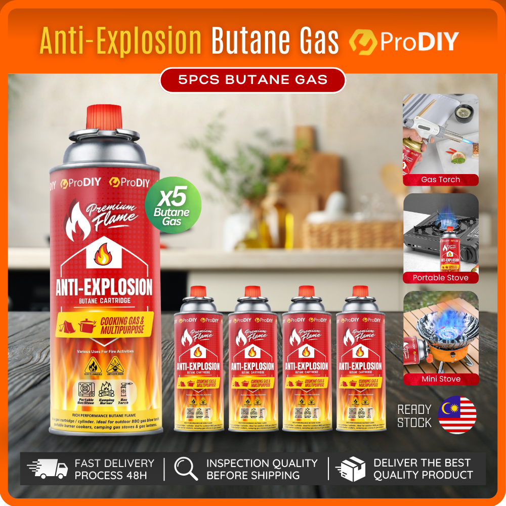 5 Cans Butane Gas Burner Welding Fire Maker Flame Anti-Explode Gas ...