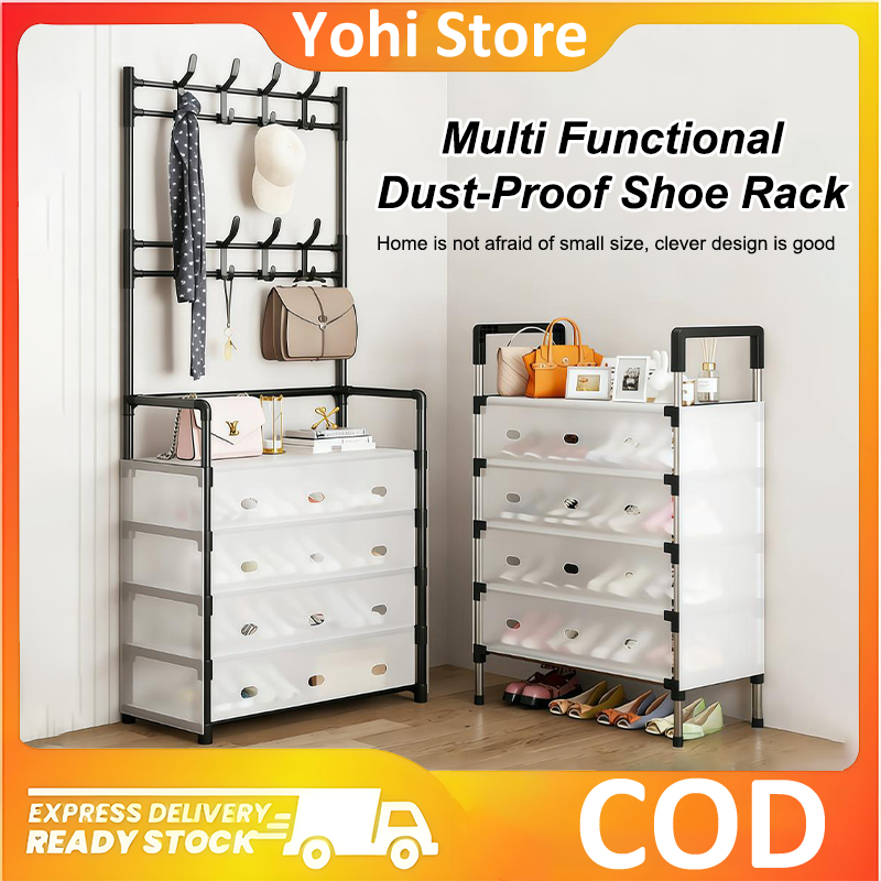 Shoe Rack Dustproof Shoe Rack Multi-Layer Shoe Rack With Plastic Dust ...