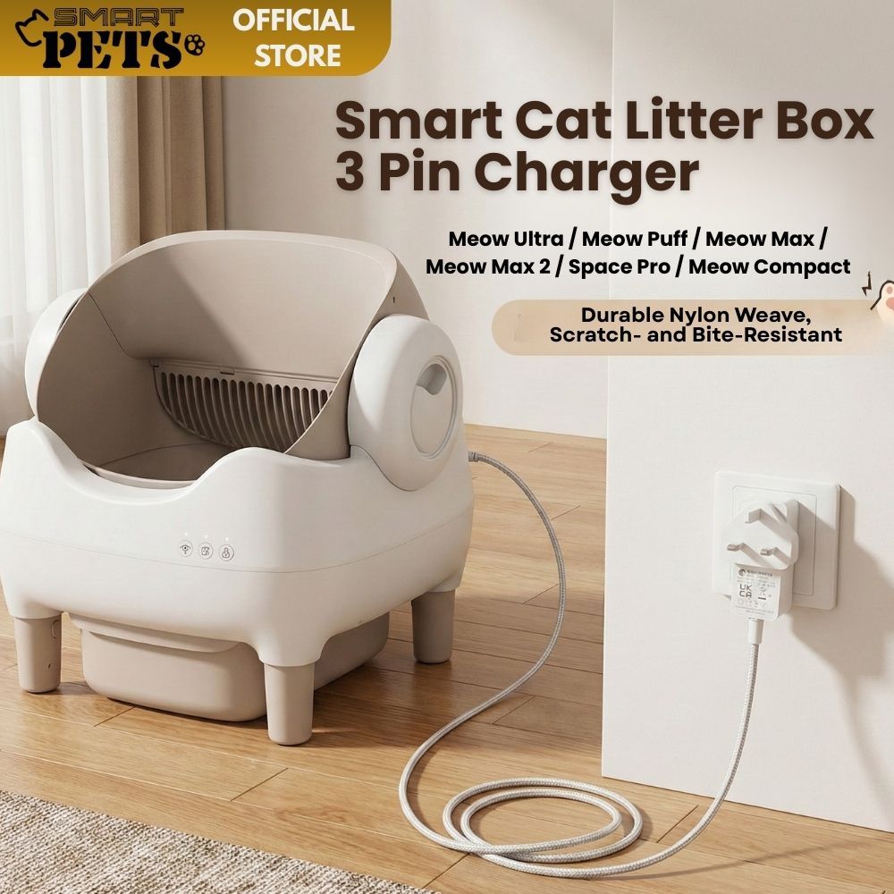 Smartpets Smart Cat Litter Box 3 Pin charger - Meow Ultra / Meow Puff ...