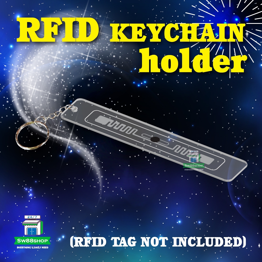 Keychain RFID Holder for Parking Access Transparent Acrylic Carpark ...