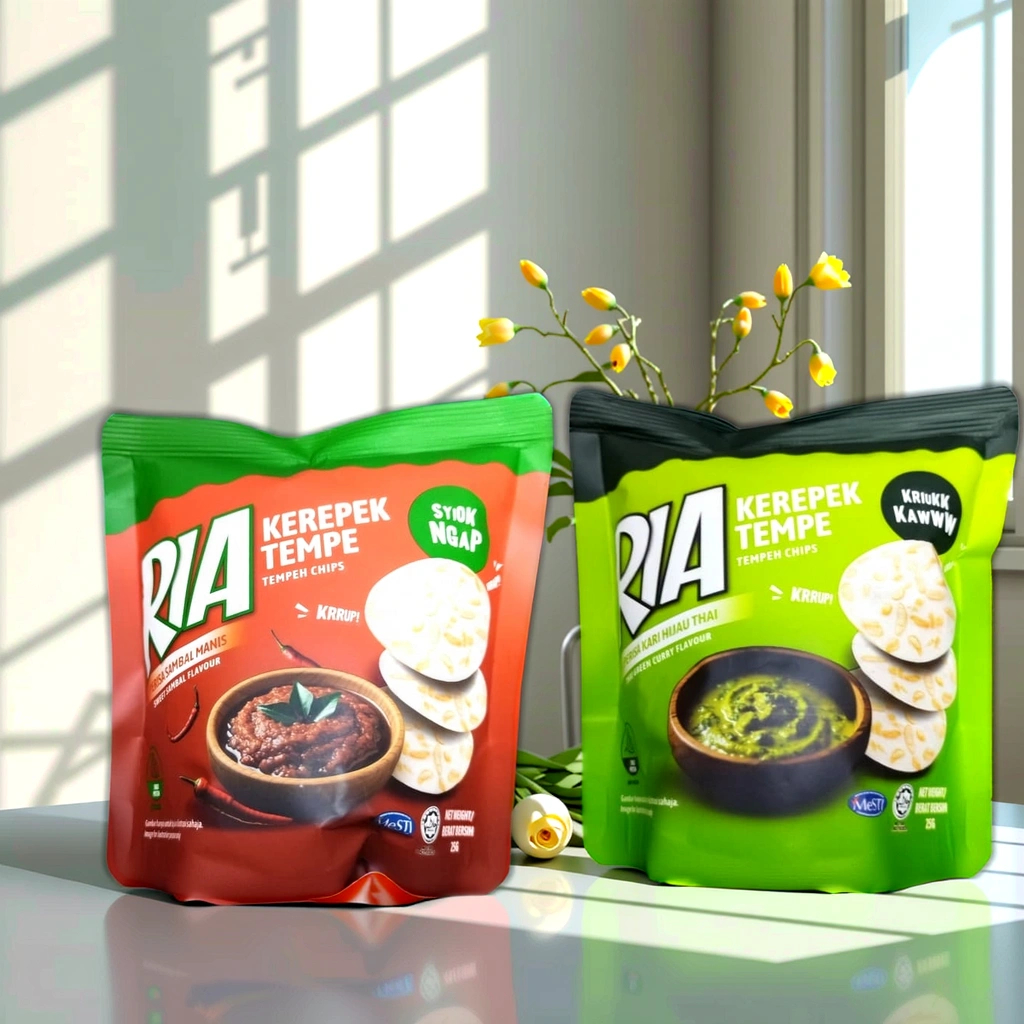 RIA Tempe Chips – Sambal Manis / Green Thai Curry (Kerepek Tempe ...