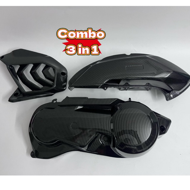 NVX/NMAX V3 Turbo Carbon Celup RADIATOR COVER CVT COVER AIR FILTER For ...