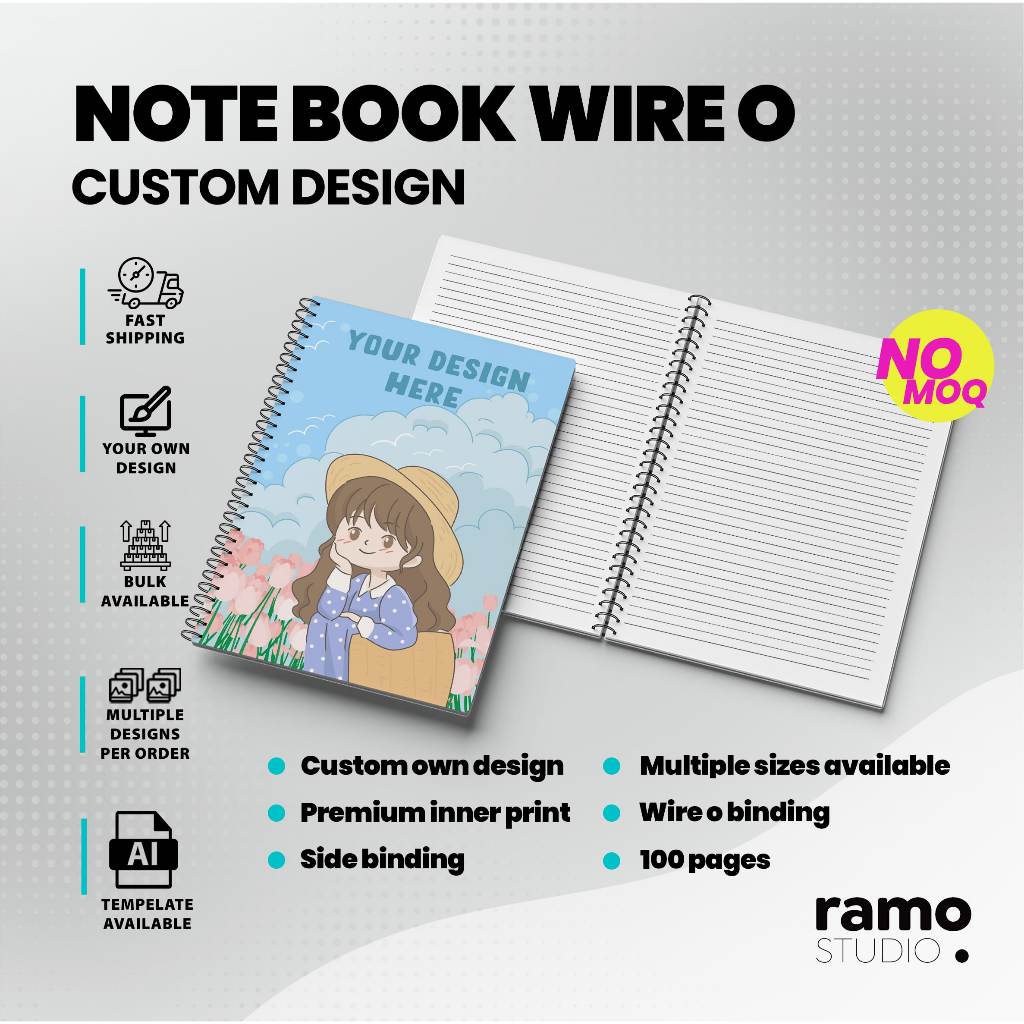 🔥 Custom NOTEBOOK 🔥 Note book Custom print cover, All sizes Available ...