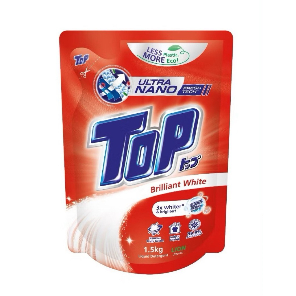 Top Brilliant Clean Liquid Detergent Refill Pack 1.5kg | Shopee Malaysia