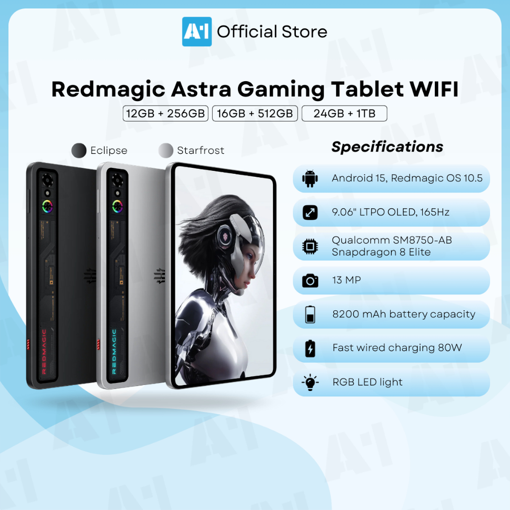 ZTE Nubia Redmagic Astra Gaming Tablet WIFI/NP05J (12GB+256GB
