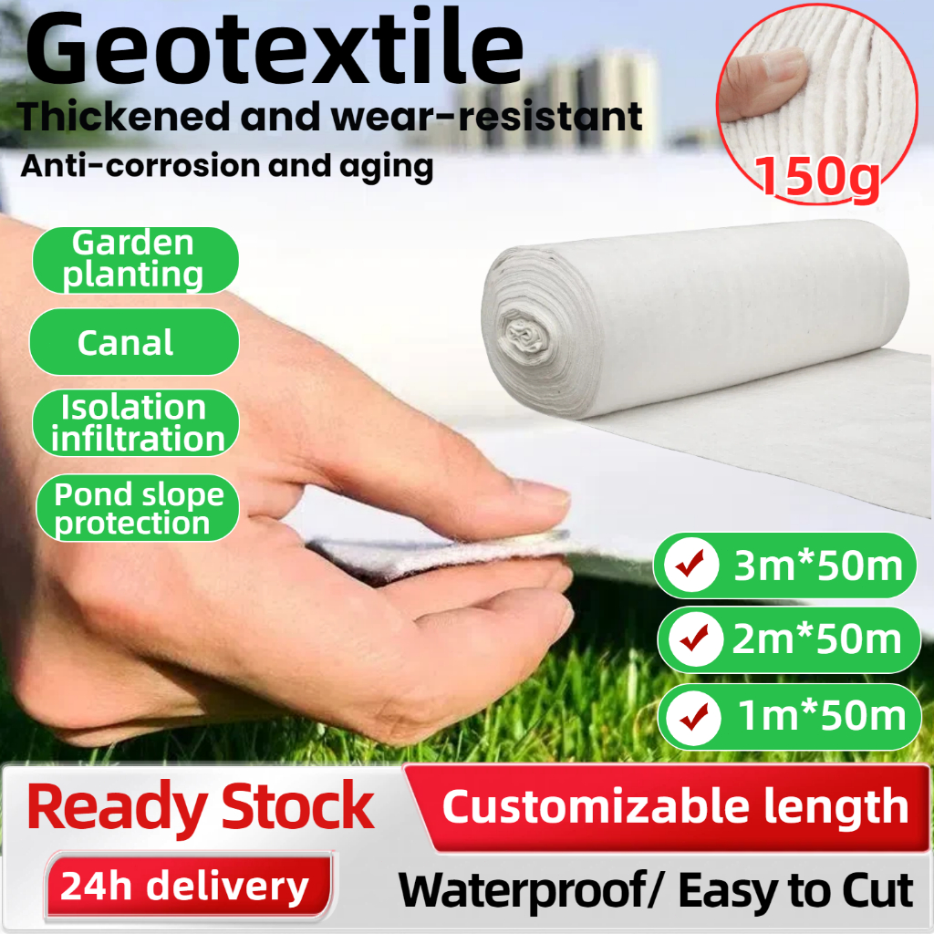 Non-woven Geotextile 1m/2m width White Geotextile Felt For gardening ...