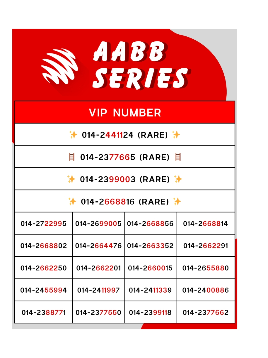 💎 Hotlink VIP Number | VIP 号码 | 🅰️🅰️🅱️🅱️ Series | Premium SIM 💎 (PART A ...