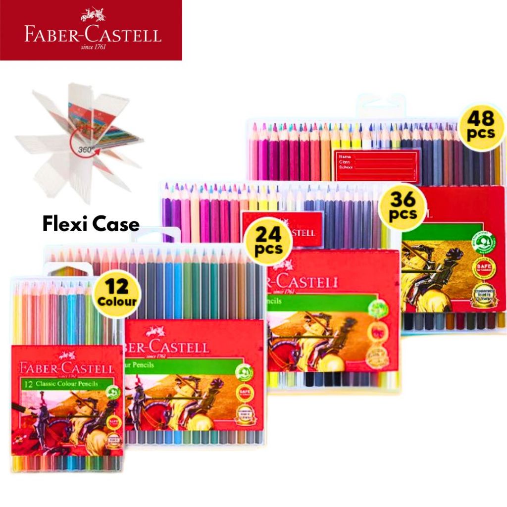 Faber-Castell Classic Colour Pencils Flexi Case 12 / 24 / 36 / 48