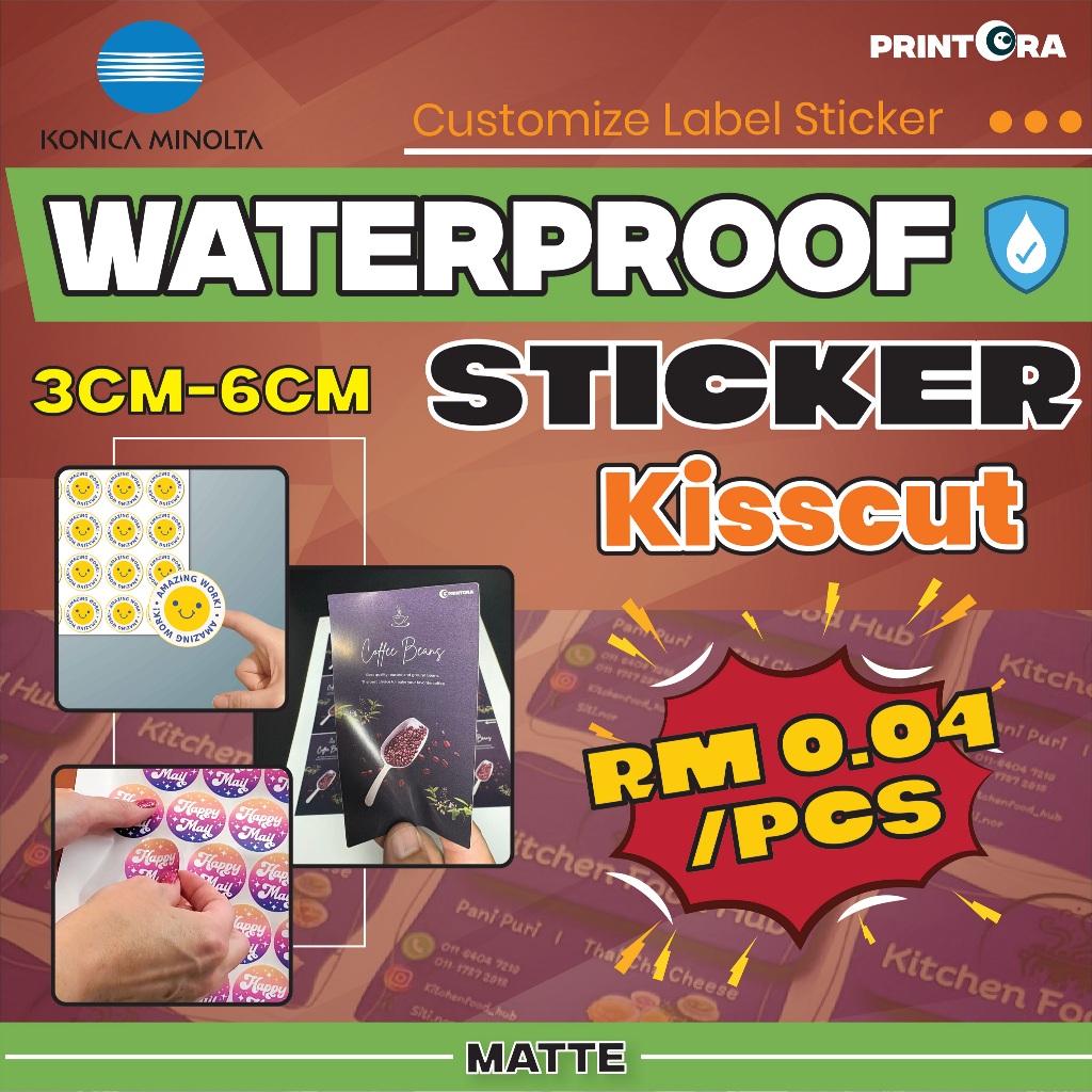Best Deal. Customize Matte Waterproof Label Sicker 3cm-6cm | 100pcs ...