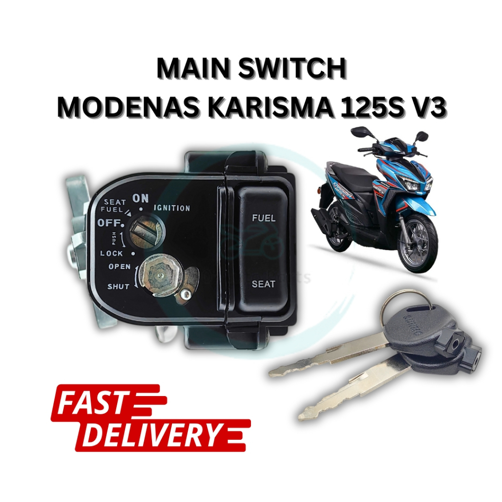 SUIS KUNCI MOTOR MAIN SWITCH IGNITION SWITCH MODENAS KARISMA 125S V3 ...