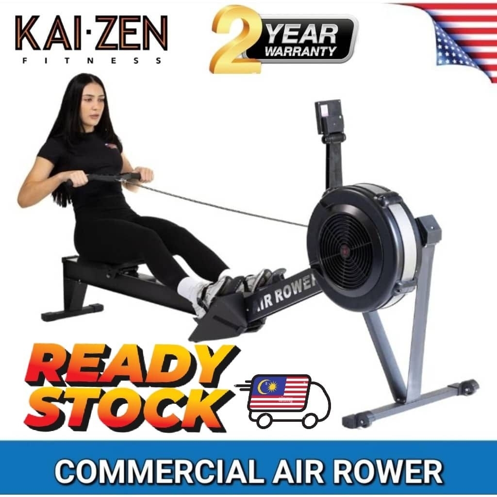 📣KAIZEN FITNESS📣 Commercial Air Rowing Machine Cardio Rower Back ...