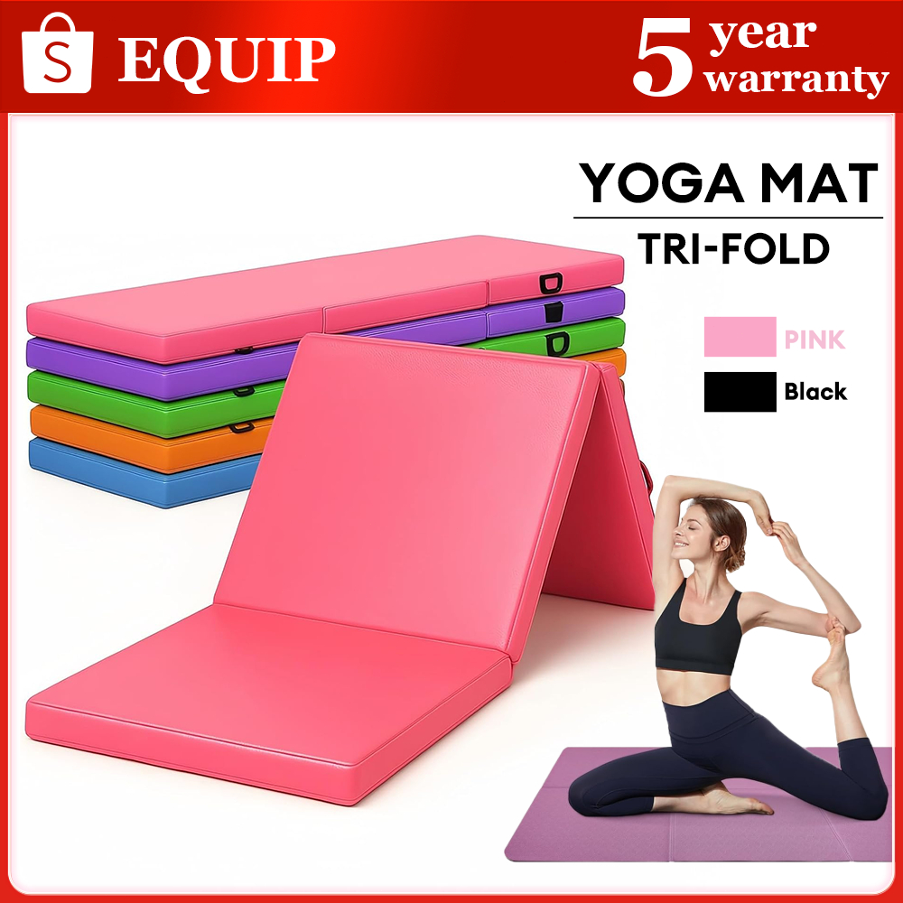 Three-Fold Yoga Mat Exercise Non-Slip Waterproof Oil-Proof Folding Mat ...