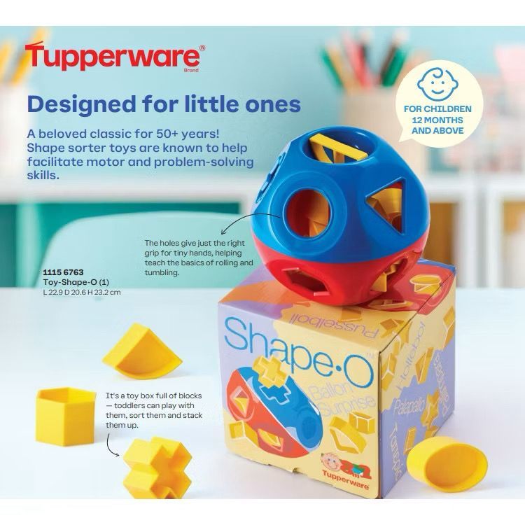 5'6763' Tupperware Shape O Toy with Box (1 set)/ Mainan Tupperware ...