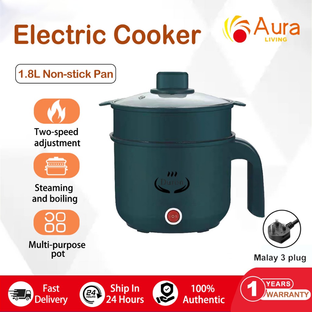 1.8L Mini Rice Cooker Peruk Nasi Non-stick Inner Pot Multi-function ...