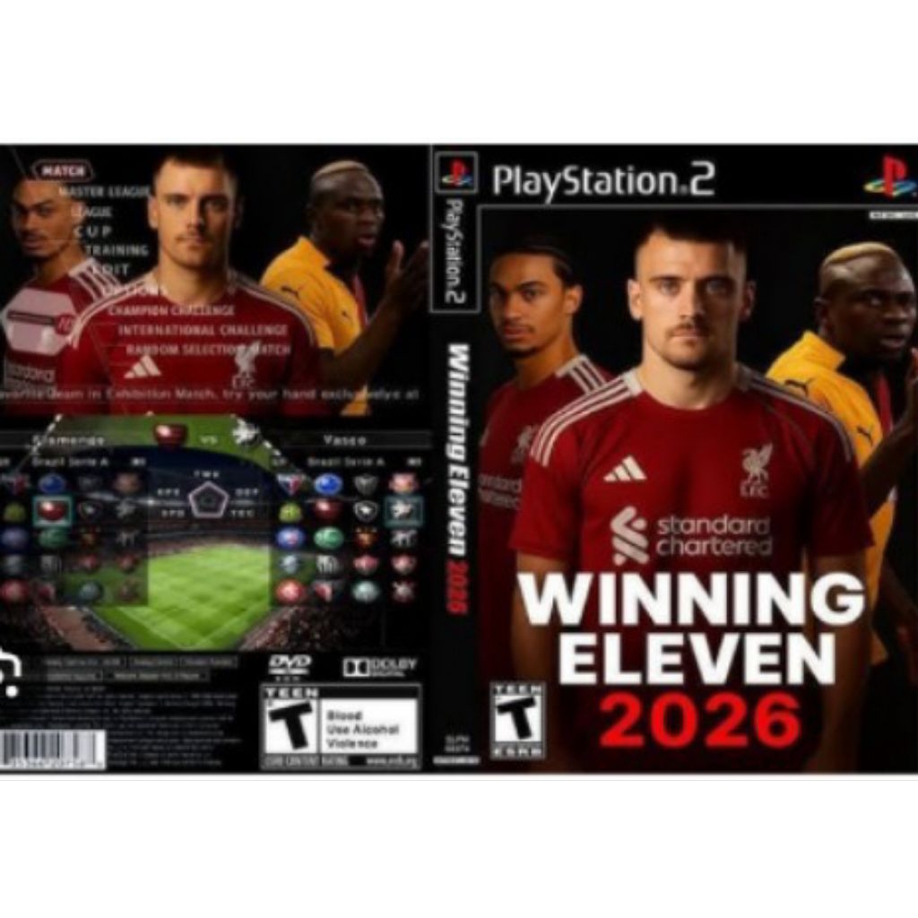 PS2 CD DVD GAME WINNING ELEVEN 2026 FULL TRANSFER English Version My 11134207 820la