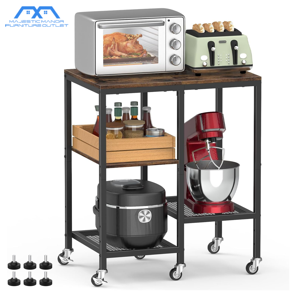 𝐌𝐀𝐉𝐄𝐒𝐓𝐈𝐂 Rak Dapur Trolley Rack Kitchen Storage Rack Organizer Oven ...