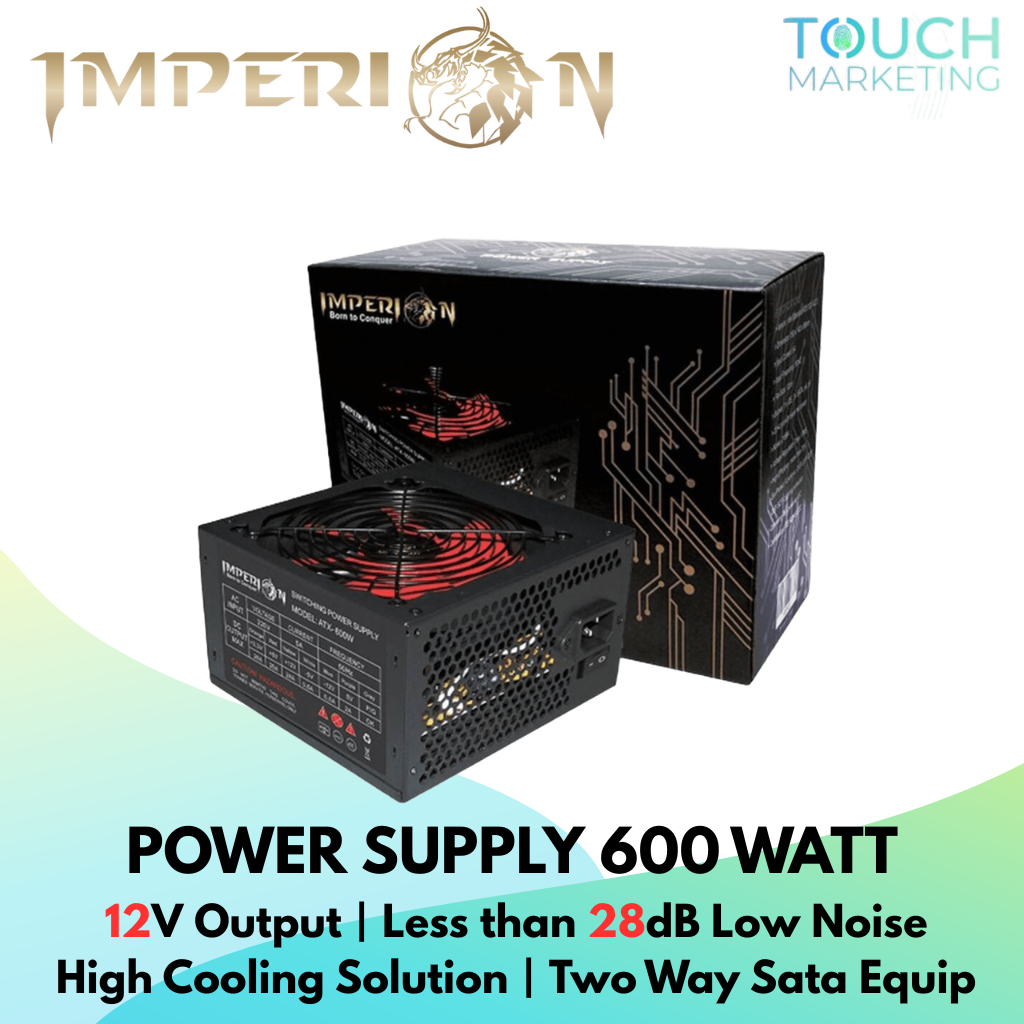 IMPERION EXTREME SERIES ATX 600WATT POWER SUPPLY | Shopee Malaysia