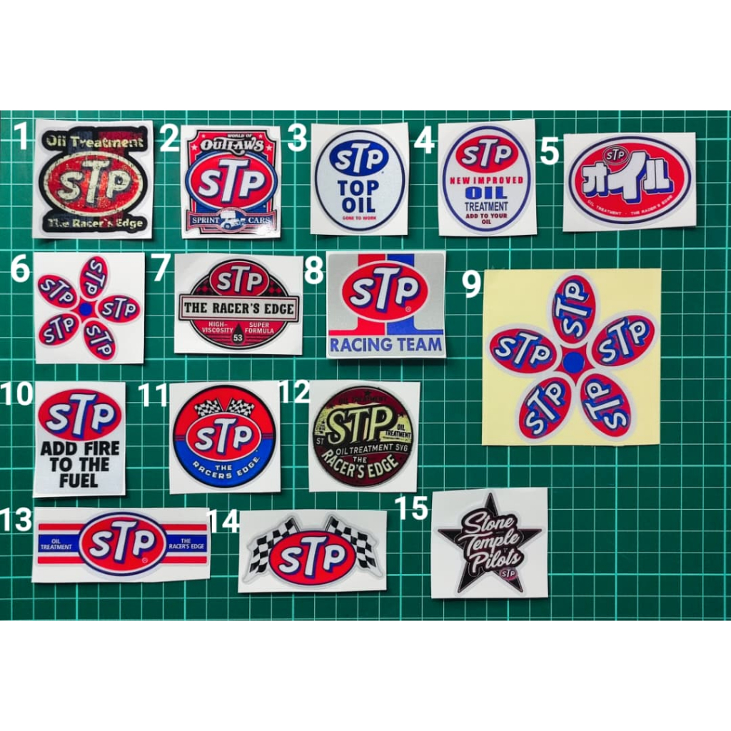 Sticker Motor Retro STP / STP Racing Team / STP Bunga Printing Size ...