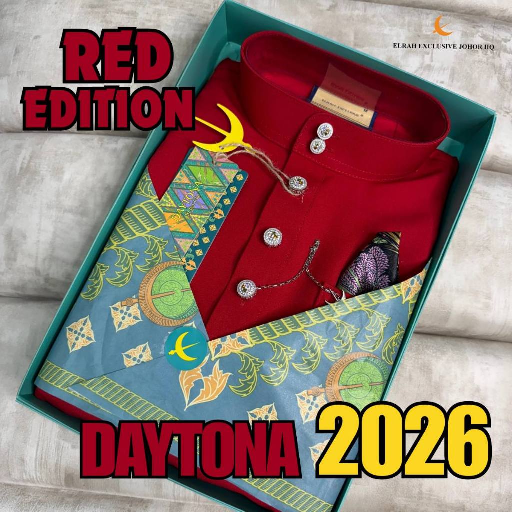 new-2026-baju-melayu-elrah-exclusive-daytona-slimfit-red-edition