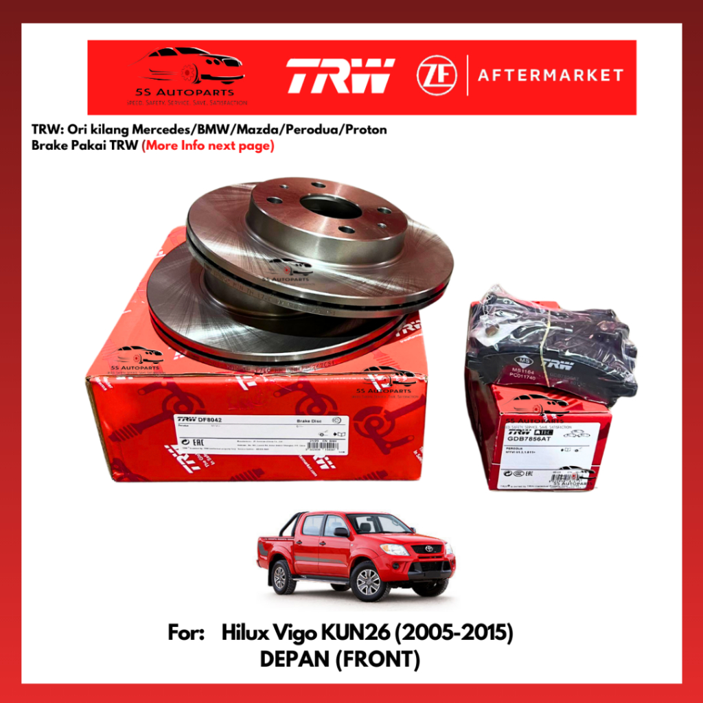 TRW Toyota Hilux Vigo KUN26 With VNT (11'-15'), REVO GUN125/6, Fortuner ...