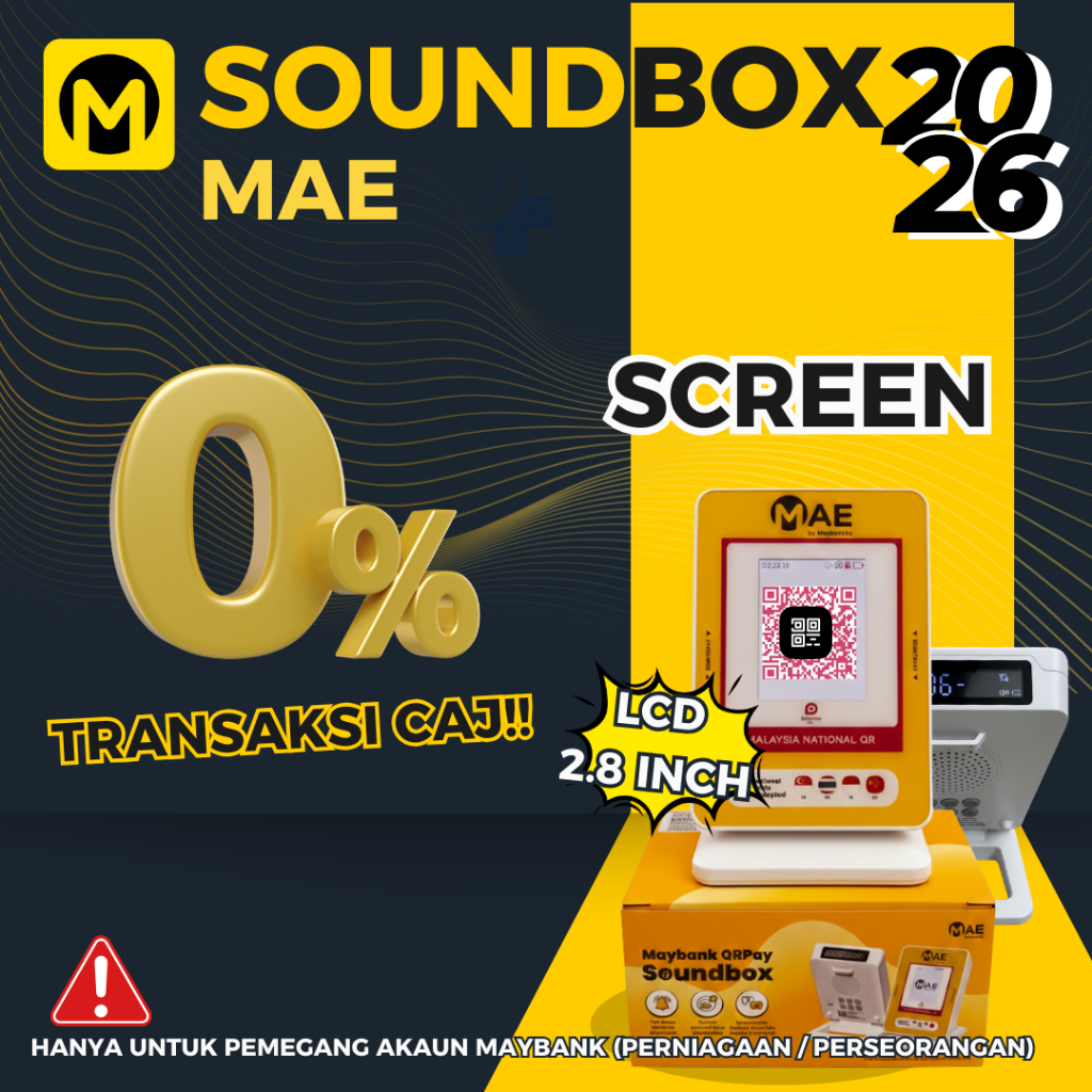 MAE SOUNDBOX SCREEN 2026【READY STOCK】 QRPay/ EWALLET PAYMENT/SOUNDBOX ...