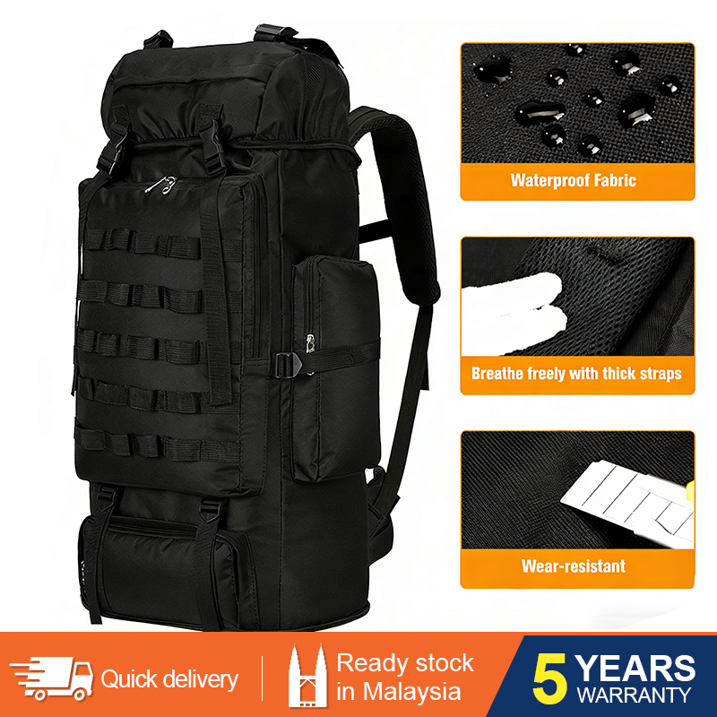 OOKAS 120L Hiking Bag Large Capacity Lightweight Travel Backpack for ...