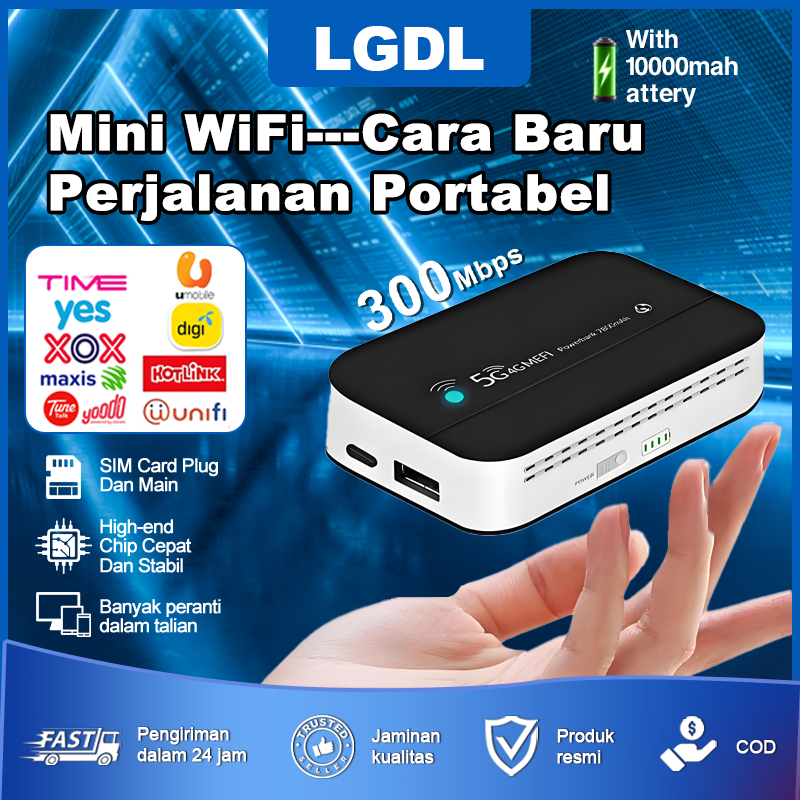CIMCOM WIFI6 4G 5G Modem Router Mudah Alih 10000mAh Bateri Type C ...