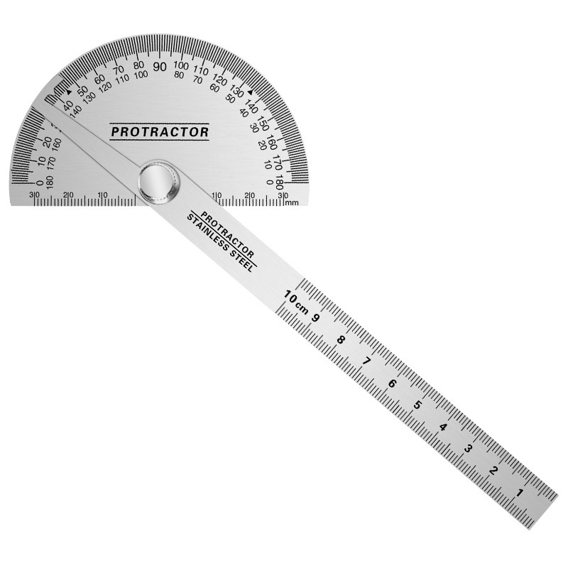 Stainless Steel 180 Degree Protractor Finder Rotary Ruler 不锈钢角度规 ...