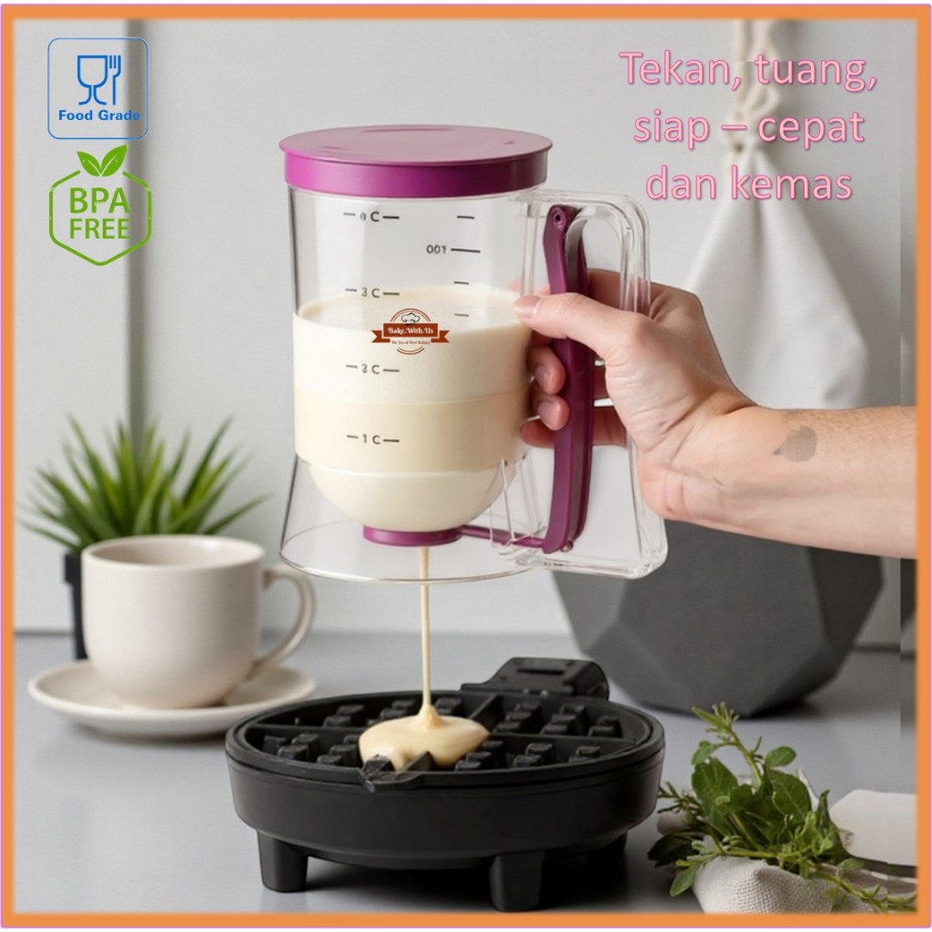 Batter Dispenser Cake Cupcake Snap Helper Muffins Dispenser Mess ...