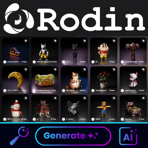 RODIN HYPER3D AI 2D TO 3D MODEL GENERATOR | HIGH QUALITY DIGITAL ASSET ...