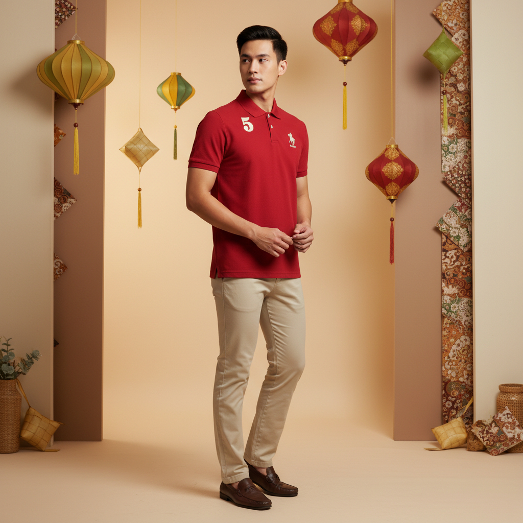 RCBPC Men Embroidery Polo Shirt Short Sleeve PMTS50015 - Red | Shopee ...