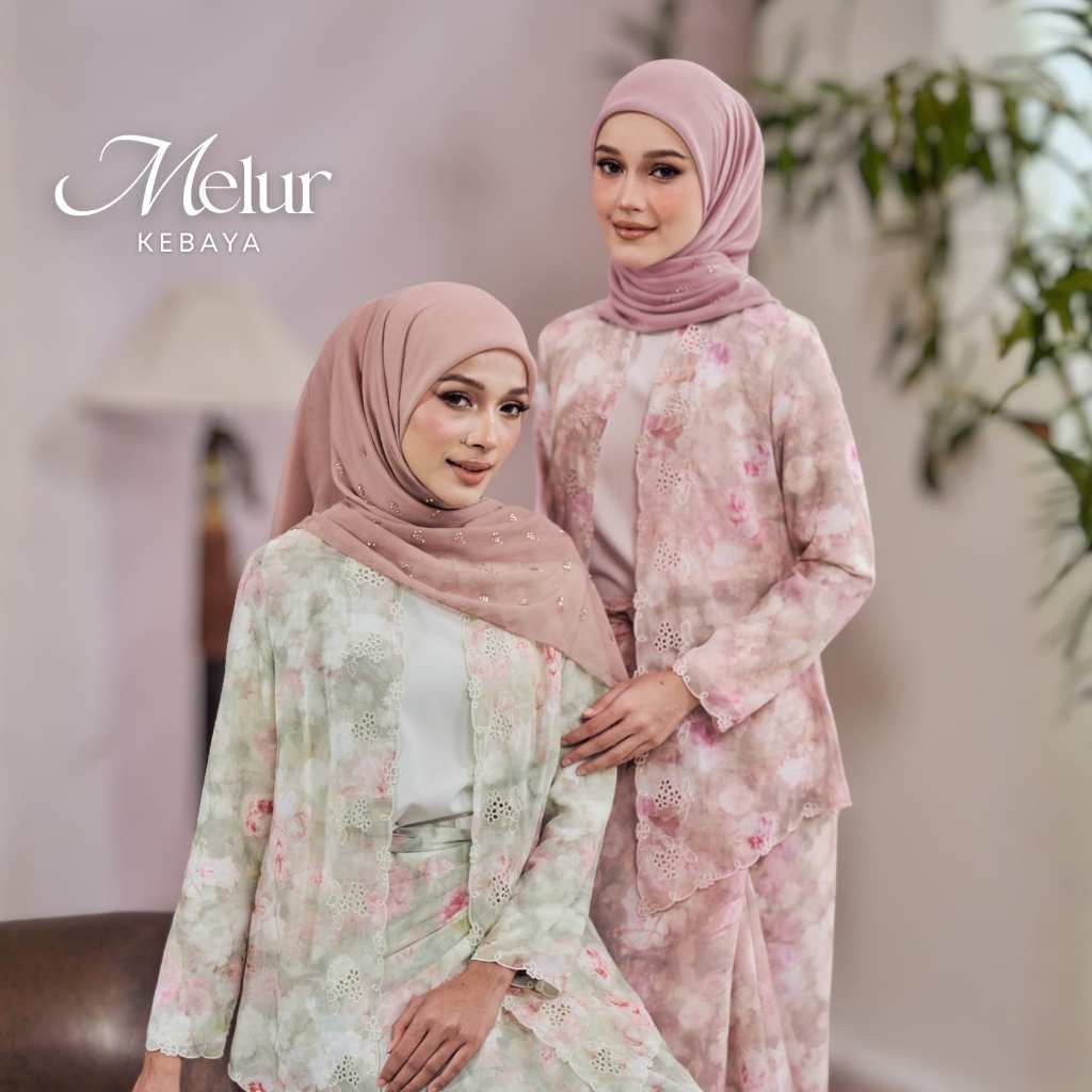 Melur Kebaya Set | Baju Kebaya Wanita | Kain Semi Instant Pario + Inner ...