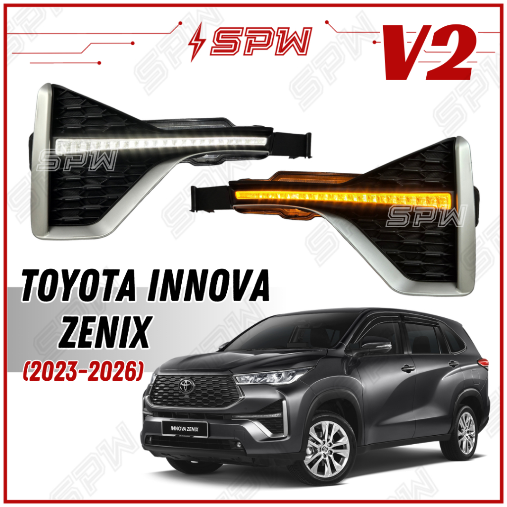 Toyota Innova Zenix (2023-2026) Front Bumper LED Daylight DRL Foglamp ...